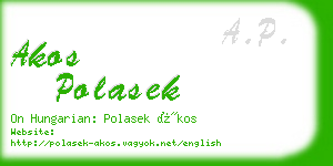 akos polasek business card